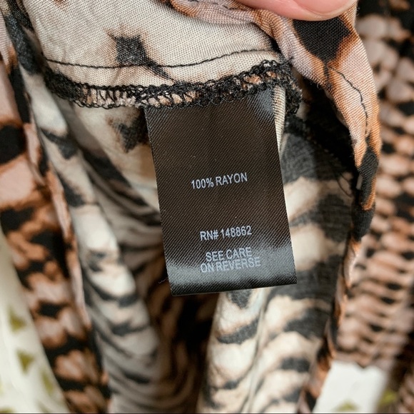 Torrid Brown Tie Dye Uneven Hem Midi Skirt - Picture 5 of 7